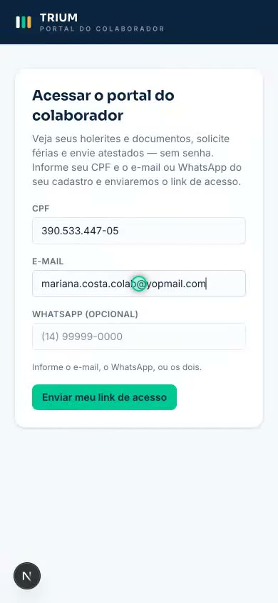 Jornada no app do colaborador CLT: acesso, holerites, documentos e férias